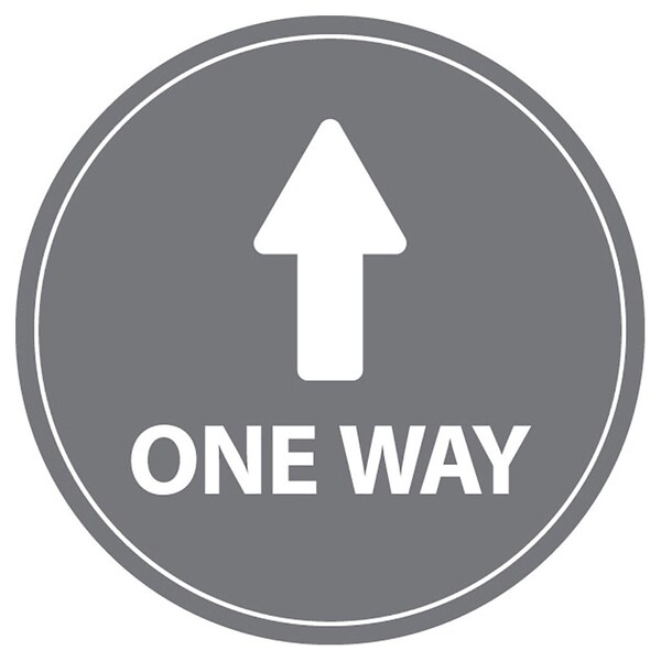 Identity Group One Way Directional V.2, Gray, 15" 8638GY